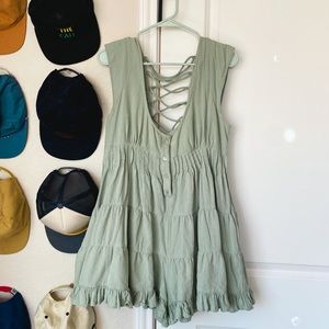 UO Raelynn Tie-Back Romper